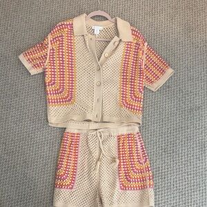 Colorful Crochet Knit Set House of Harlow